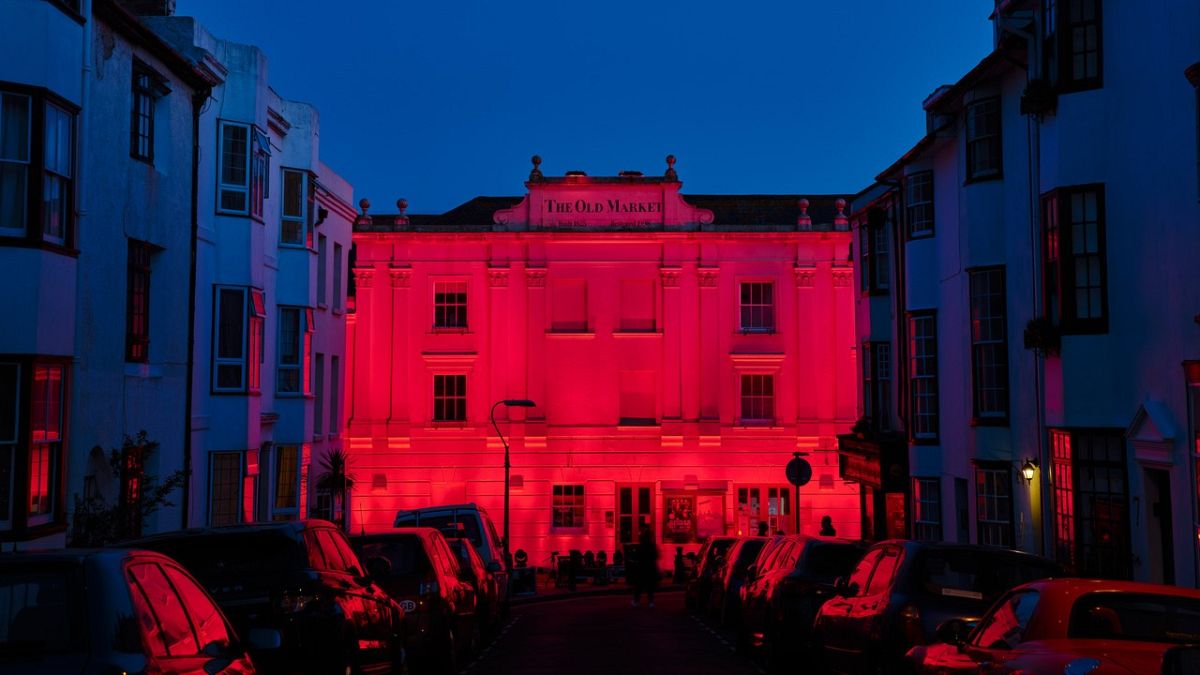 The Old Market Theatre at dark