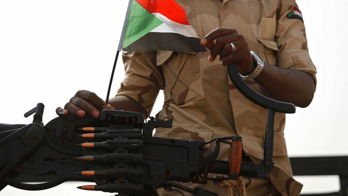 FILE: A Sudanese soldier from the Rapid Support Forces stands on his vehicle during a military-backed tribe