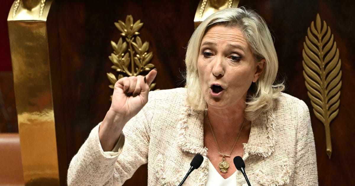Le Pen dreht die Schraube auf Macron vor Crunch -Budget -Gesprächen um