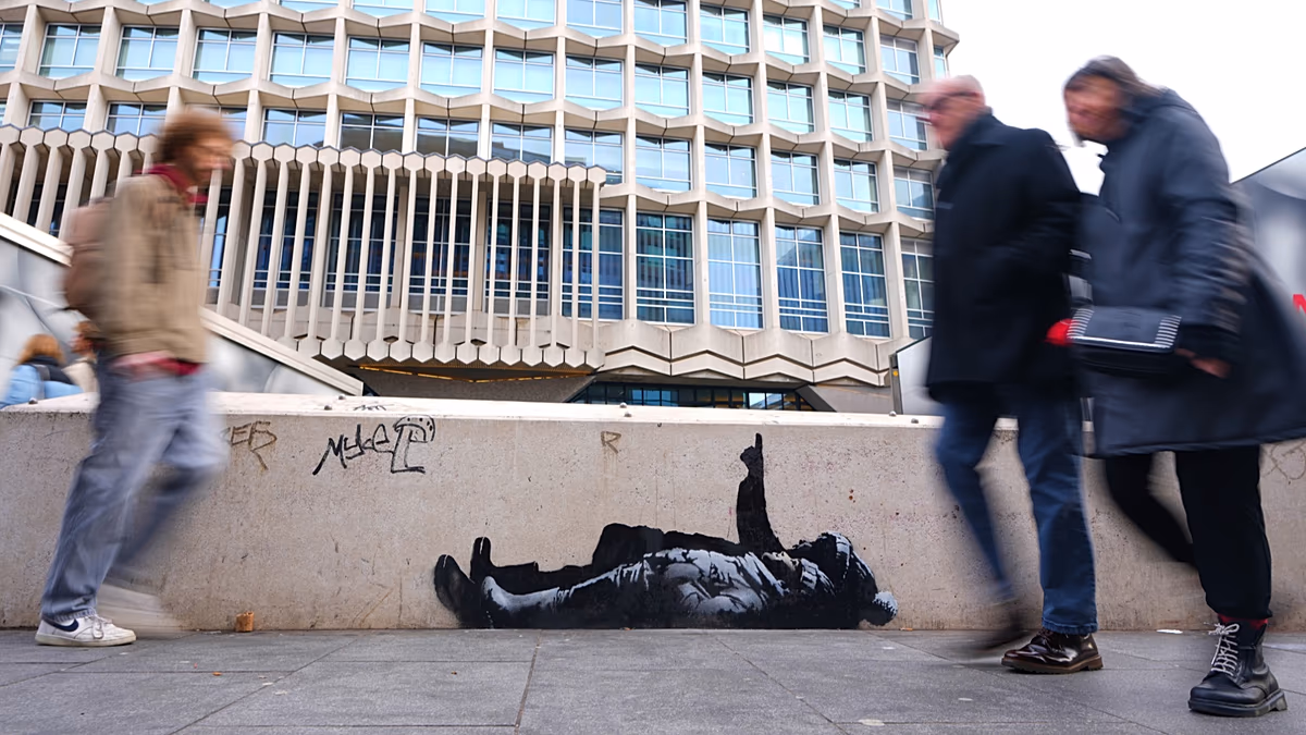 Sterne beobachtende Kinder: Pünktlich zu Weihnachten wurde in London der neue Banksy enthüllt