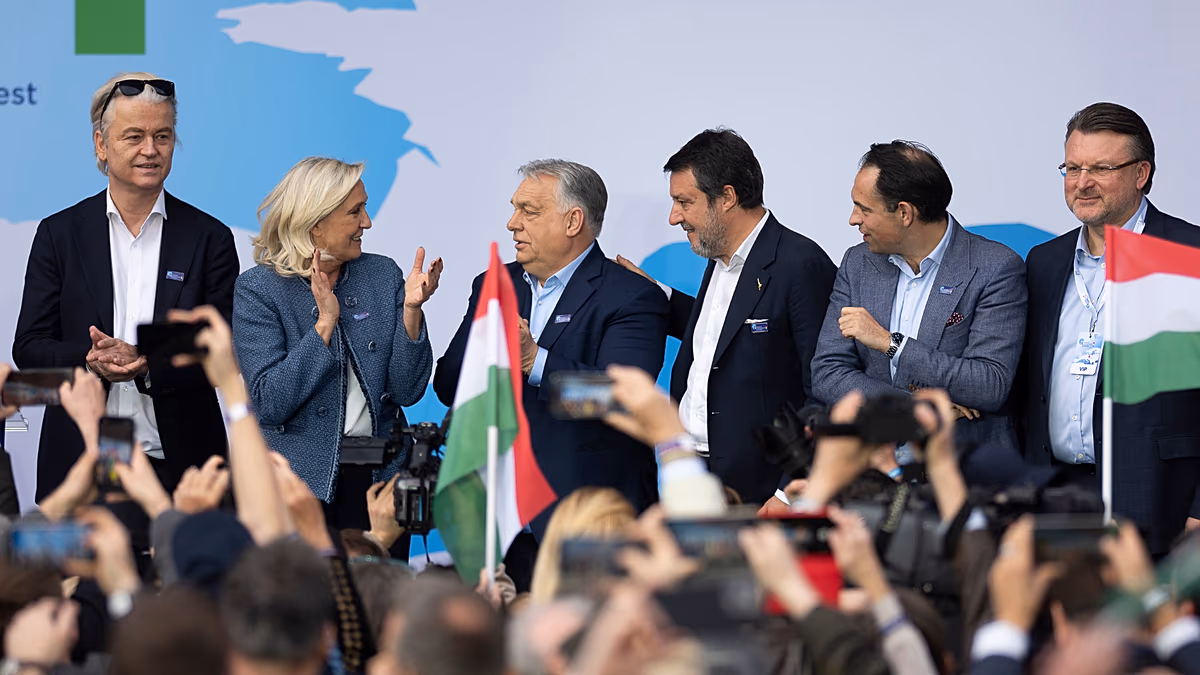 Europäische nationalistische Führer zeigen ihre Unterstützung für Orban vor den Wahlen Europäische nationalistische Politiker versammelten sich am Montag in Budapest, um ihre Unterstützung für den ungarischen Premierminister Viktor Orban vor den für den 12. April geplanten Wahlen zu zeigen. 24.03.2026