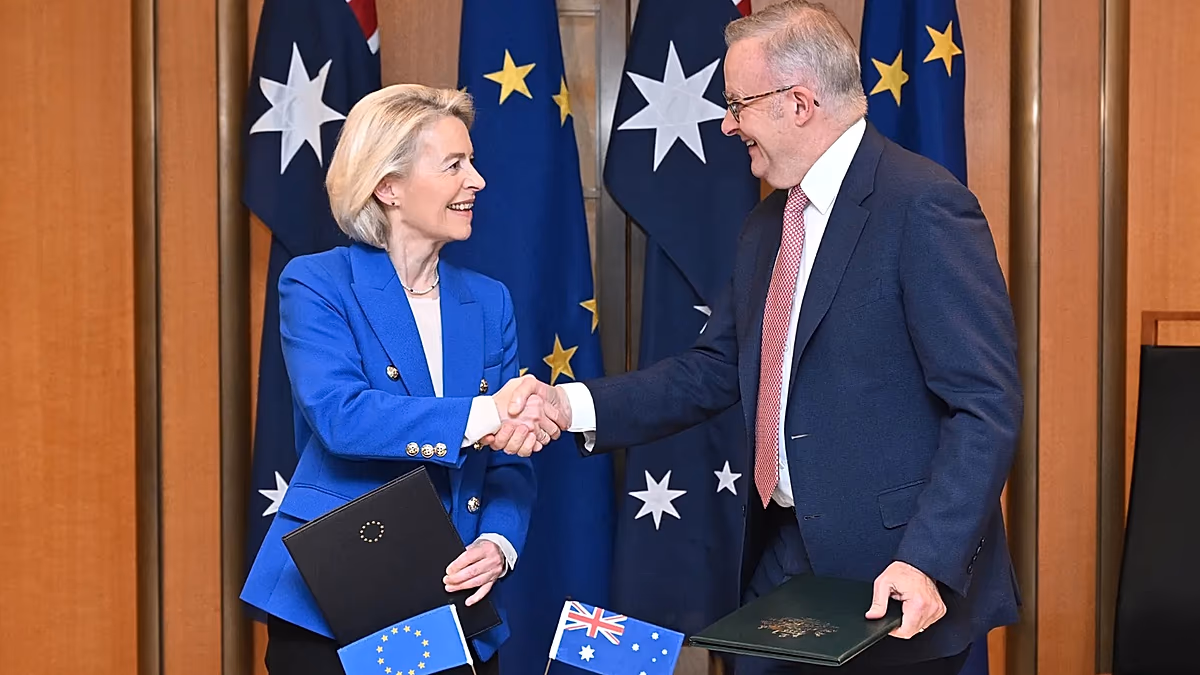 Von der Leyen schließt Handelsabkommen mit Australien ab
