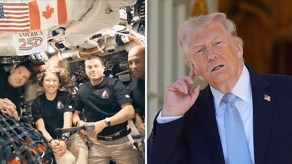 Schweigen ist Gold: Peinlicher Moment, als Artemis-II-Astronauten Trump mit Schweigen behandeln