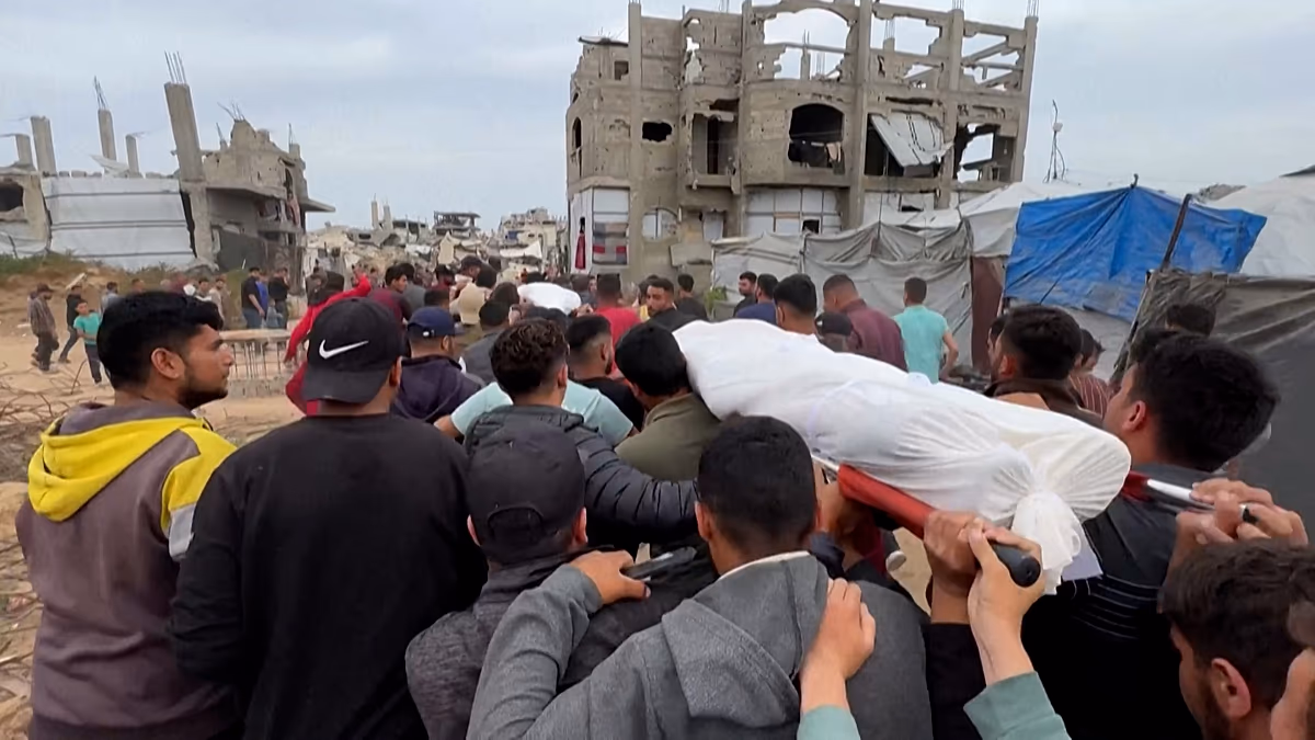 Beerdigung in Jabalia, nachdem israelischer Angriff trotz Waffenstillstand Gaza getroffen hat