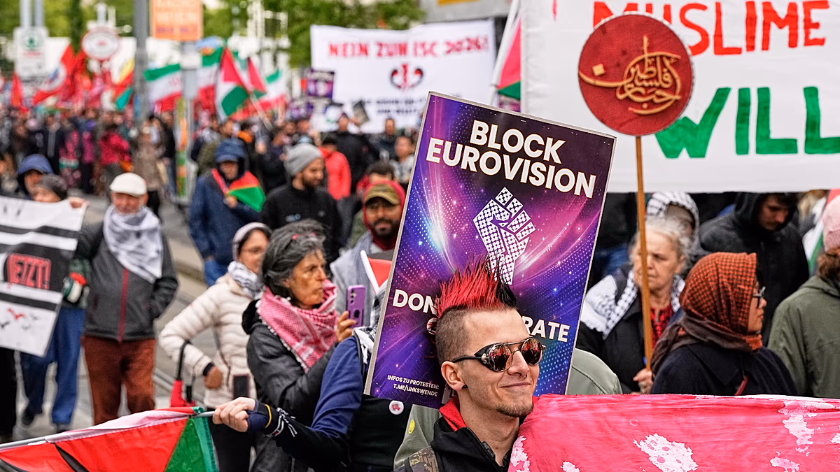 Eurovision-Finale in Wien wird von Protesten gegen die Teilnahme Israels überschattet
