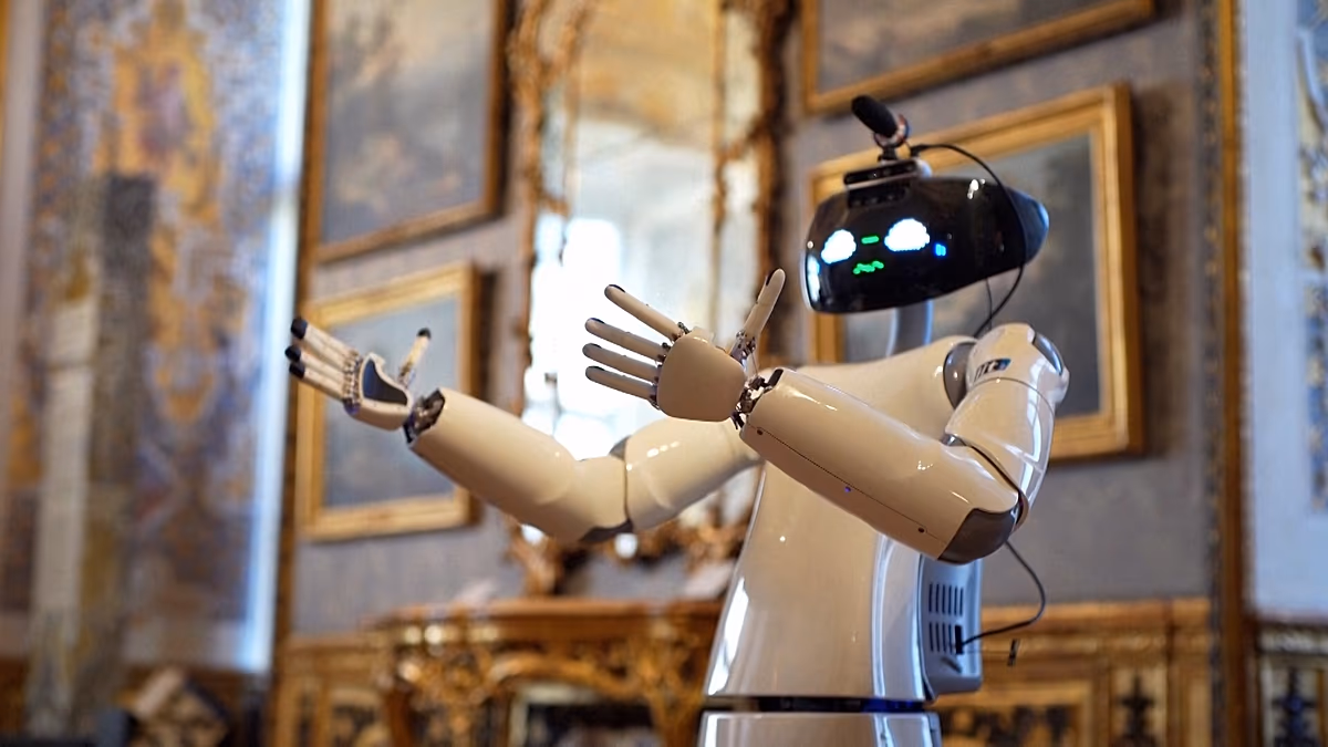 Italien testet den Roboter-Museumsführer R1 im historischen Palazzo Madama in Turin