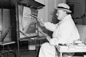 Churchill auf Leinwand: Londoner Ausstellung für selten gesehene Gemälde des britischen Kriegsführers
