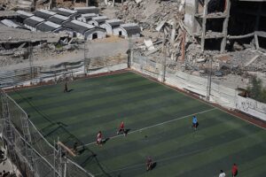 Amputierte aus Gaza stellen das WM-Finale in einem beschädigten Stadion nach. Amputierte Fußballspieler aus Gaza stellen das WM-Finale in Gaza-Stadt nach und tragen dabei Trikots von Spanien und Argentinien in einem symbolischen Spiel. 20.07.2026