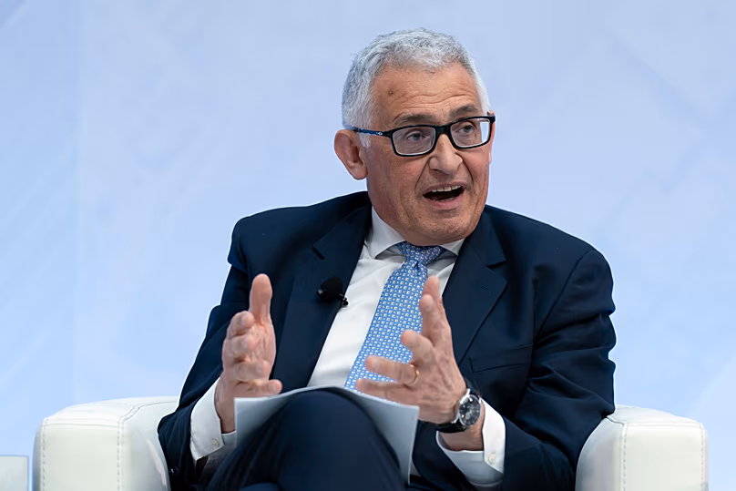 DATEI. EZB-Direktoriumsmitglied Piero Cipollone spricht auf dem Forum „Tokenisierung und das Finanzsystem“ während der Frühjahrstagung von Weltbank und IWF in Washington im April 2025
