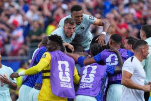 Frankreich schlägt Marokko im Viertelfinale mit dem gleichen 2:0-Ergebnis wie 2022 aus der Weltmeisterschaft