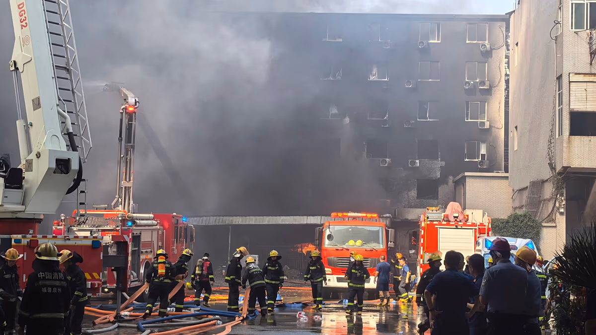 Laut staatlichen Medien sind bei einem Brand in einer Schuhfabrik im Osten Chinas mindestens 28 Menschen ums Leben gekommen