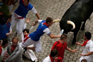 Spanien: Neun Verletzte beim vierten San-Fermín-Bullenlauf in Pamplona