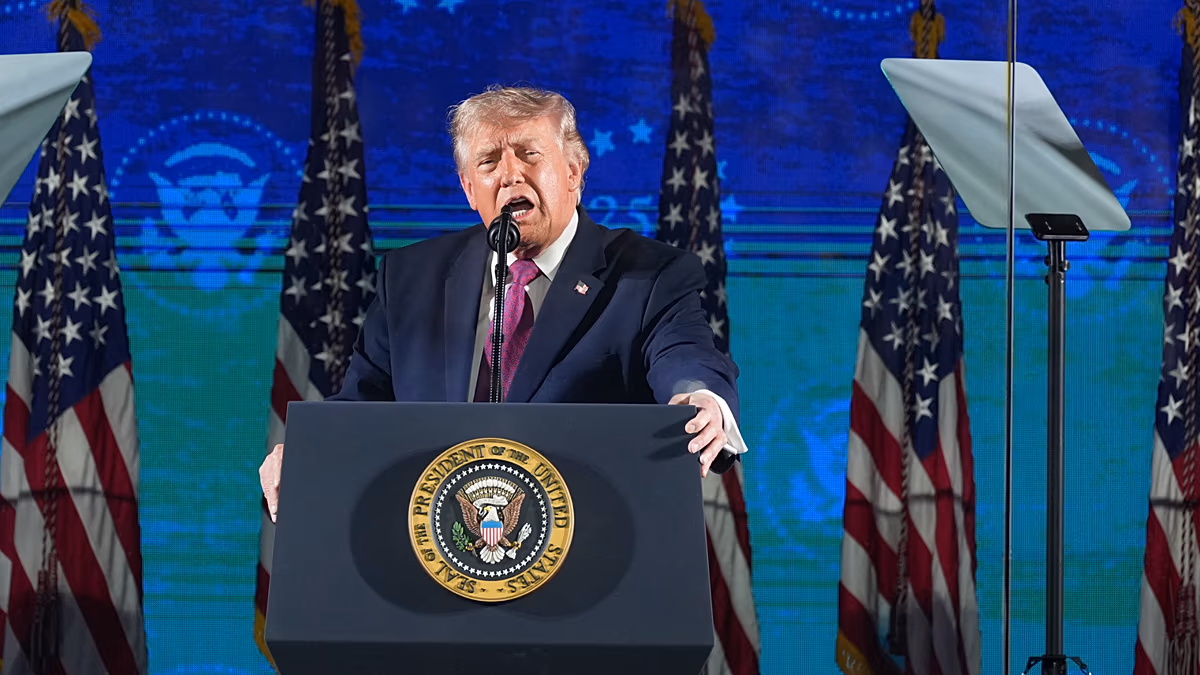 Trump warnt vor kommunistischer Bedrohung, da die Parade in Washington wegen Hitzewelle abgesagt wurde