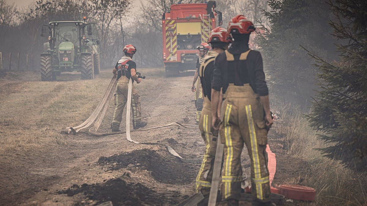 Belgien kämpft darum, einen riesigen Waldbrand einzudämmen, der sich „auf Deutschland ausbreitet“. Feuerwehrleute bekämpfen die vorrückenden Flammen in Ostbelgien, da dichter Rauch und schwieriges Gelände die Bemühungen zur Eindämmung des Feuers erschweren. 17.08.2026
