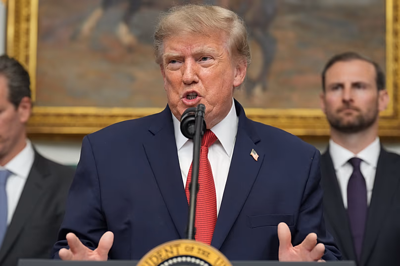 US-Präsident Donald Trump spricht während eines Treffens mit Technologieführern im Roosevelt Room des Weißen Hauses, 19. August 2026