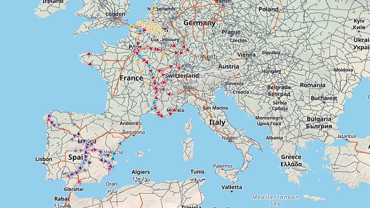 Alle einsteigen: Mit der neuen Echtzeitkarte können Reisende Züge in Frankreich, Spanien und Belgien verfolgen