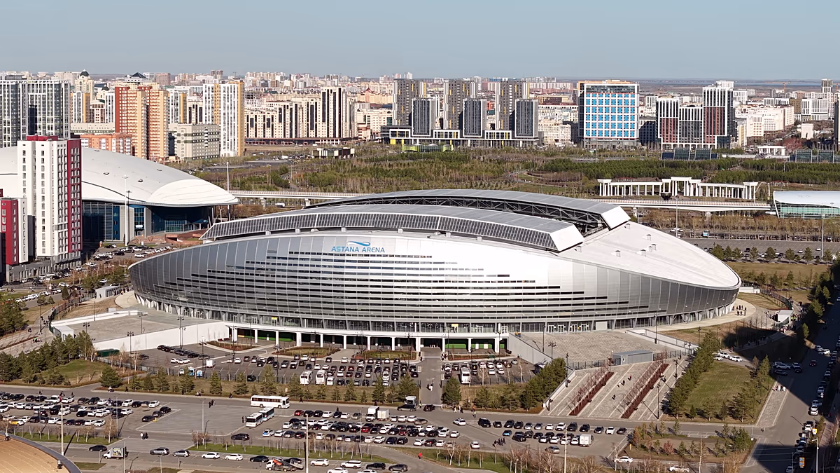 Die Astana Arena in der Hauptstadt Kasachstans wurde als Austragungsort des UEFA-Superpokals 2028 ausgewählt