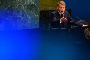 Israel verurteilt die „groteske Absurdität“ der Äußerungen des französischen Präsidenten zum Westjordanland bei den Vereinten Nationen