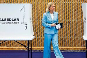 Schwedens Mitte-Links-Partei hat in den vorläufigen Ergebnissen einen Vorsprung von drei Sitzen