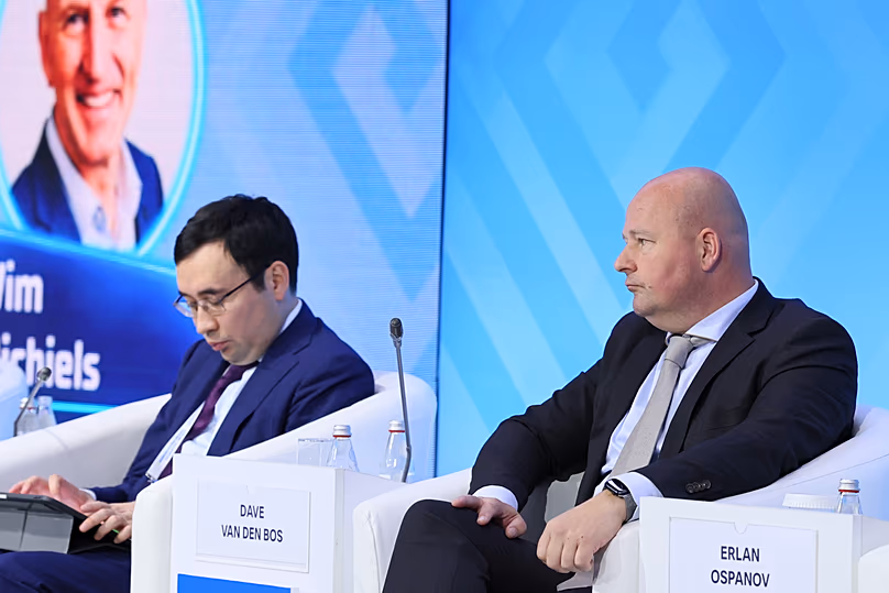 Dave van den Bos, CEO von Ahlers Logistics, beim Kazakhstan-Belgium Business Council in Astana.