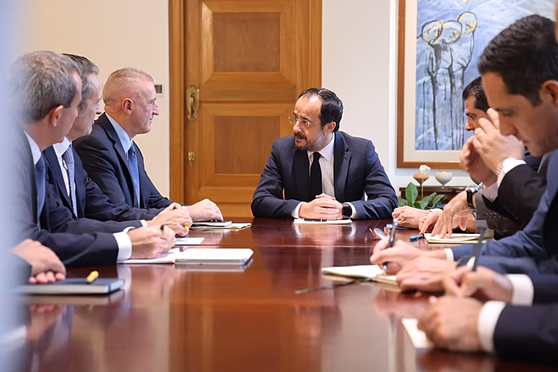 Der Präsident von Zypern mit Guido Brusco