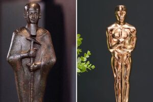 Hat ein altägyptischer Gott die Oscar-Statuette inspiriert? Eine 2.700 Jahre alte Bronze gibt einen Hinweis