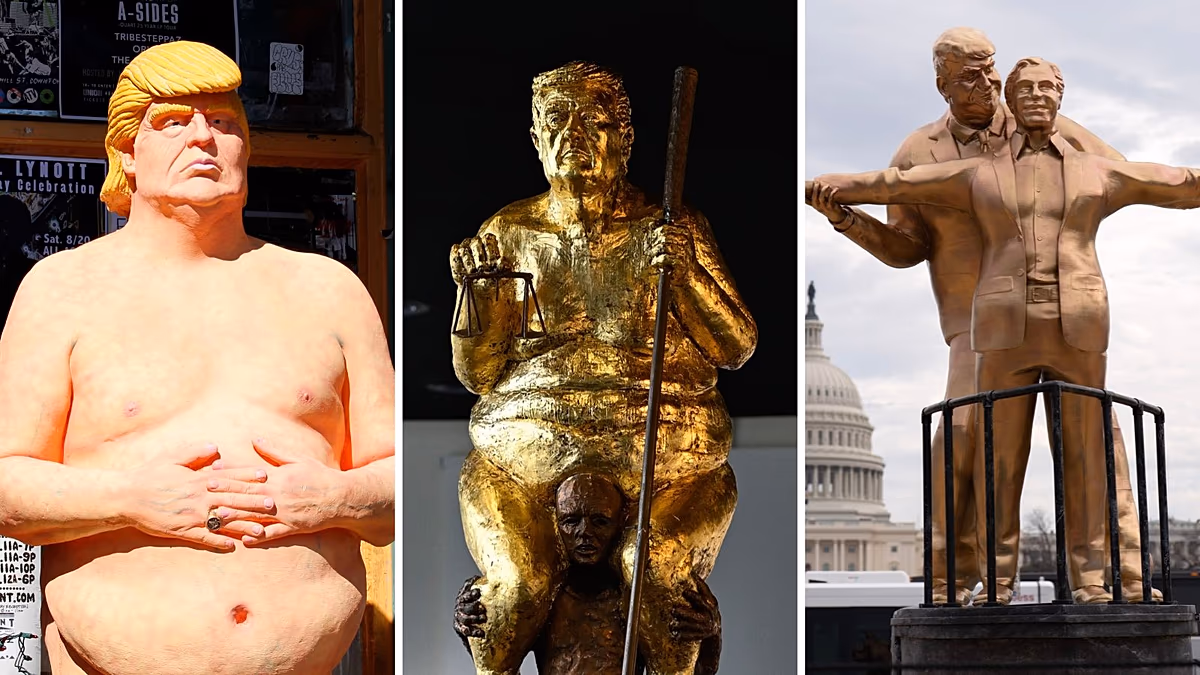 In Bildern: Die seltsamsten und zum Nachdenken anregendsten Statuen von Donald Trump im Laufe der Jahre