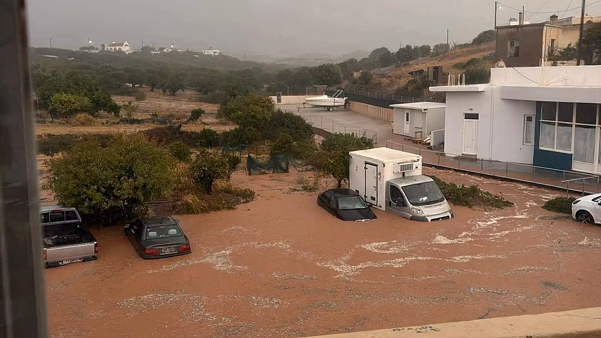 Kreta ist Unwettern ausgeliefert: Überschwemmungen, Erdrutsche, Stromausfälle und geschlossene Schulen