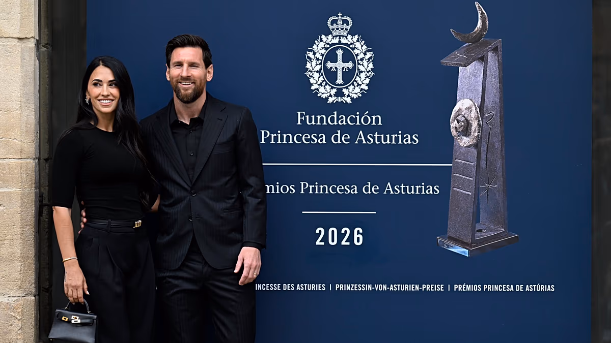 Lionel Messi löst in Oviedo vor der Preisverleihung der Prinzessin von Asturien Euphorie aus