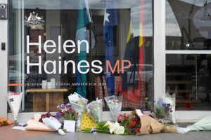 Nach Angaben der australischen Polizei wurde ein Mann angeklagt, nachdem die Abgeordnete Helen Haines absichtlich mit einem Auto angefahren wurde